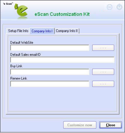 eScan Kit Personalização