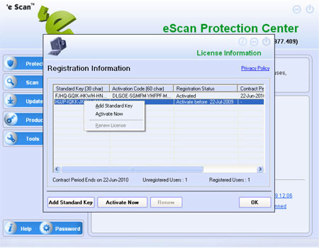 Know How to Renew Your Product (For eScan Version 10.x products only)